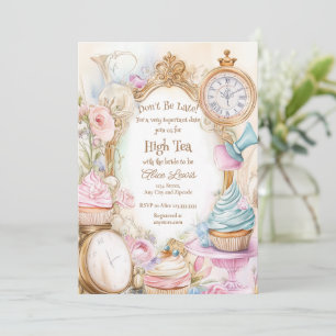 Tea Bridal shower invitation, Alice bridal tea Invitation