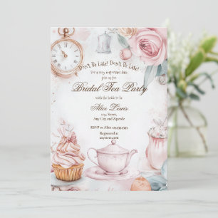 Tea Bridal shower invitation, Alice bridal tea Invitation