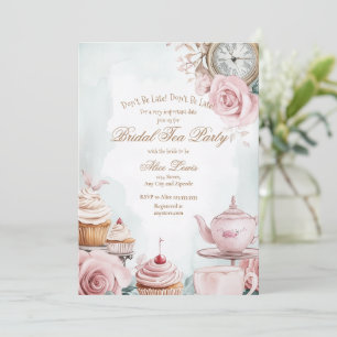 Tea Bridal shower invitation, Alice bridal tea Invitation