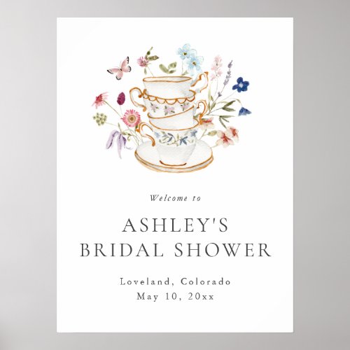 Tea Bridal Shower Sign