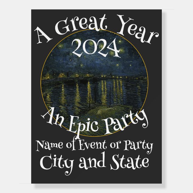 Tea Brunch Lunch Patio Garden 2024 Party Celebrate Foam Board (Front)