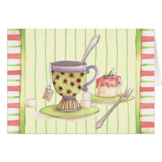 Tea & Cake - Blank Card (Front Horizontal)
