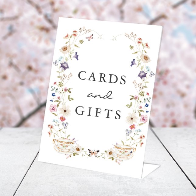 Tea Cards and Gift Sign (Wildflower Tea Party Cards and Gift Sign with Butterflies by Painted Paperie
)