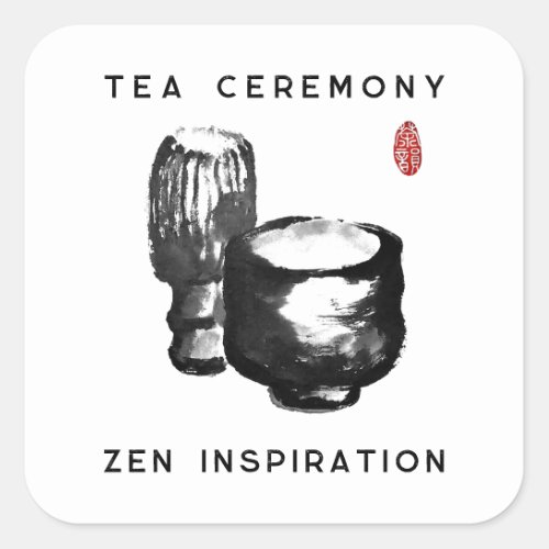 Tea CeremonyZen Inspiration Square Sticker