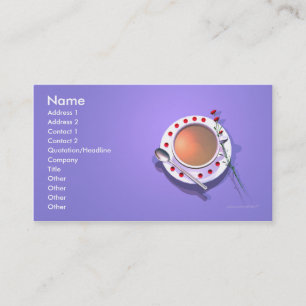 Tea Cup and Flowers Business Card