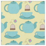 Tea Cup and Pot Cute Cafe Barista Fabric