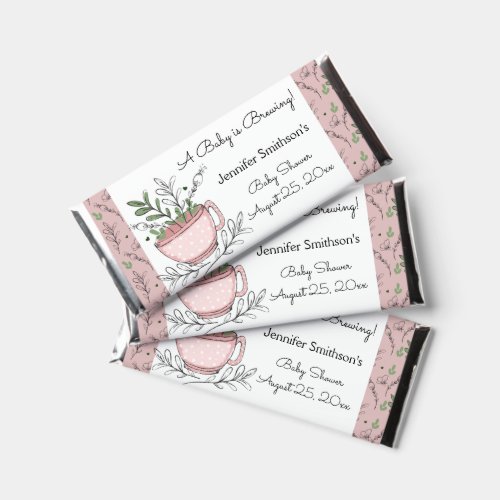 Tea Cup Baby Shower Party Thank You Hershey Bar Favors