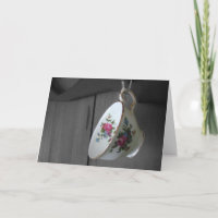 Tea Cup Birthday Card (Large Print)