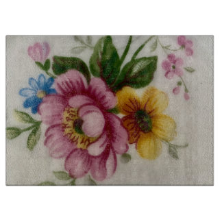 Tea Cup Bouquet Cutting Board