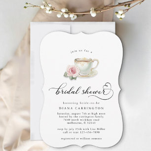 Tea Cup Bridal Shower Invitation – Blush Pink & Go
