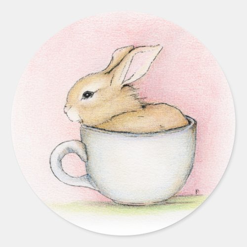 Tea Cup Classic Round Sticker