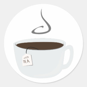 Tea Cup Classic Round Sticker