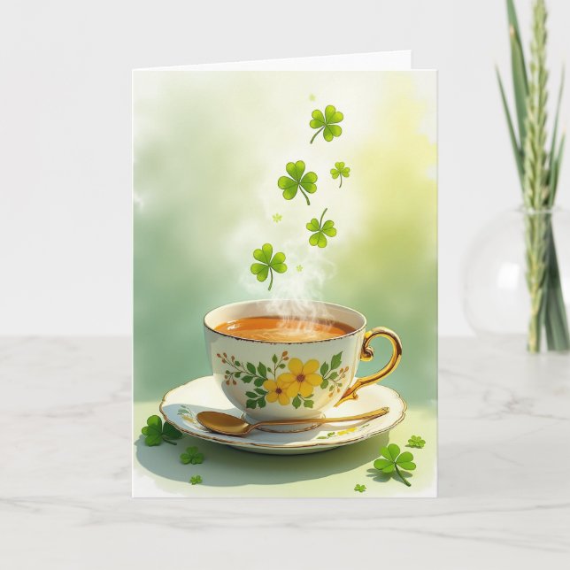 Tea Cup Delight Spring Card (Front)