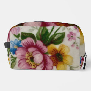 Tea Cup Floral Bouquet  Dopp Kit
