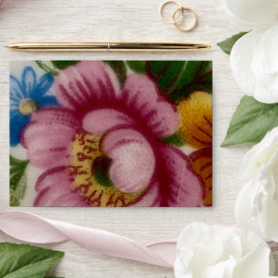 Tea Cup Floral Bouquet Envelope