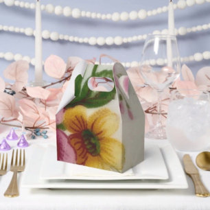 Tea Cup Floral Bouquet Favour Box 