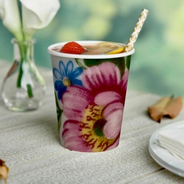 Tea Cup Floral Bouquet Paper cup (Creator Uploaded)