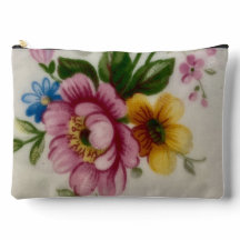 Tea Cup Floral Bouquet Print Cut Sew Bag