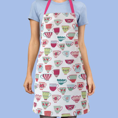 Tea Cup Pattern Apron