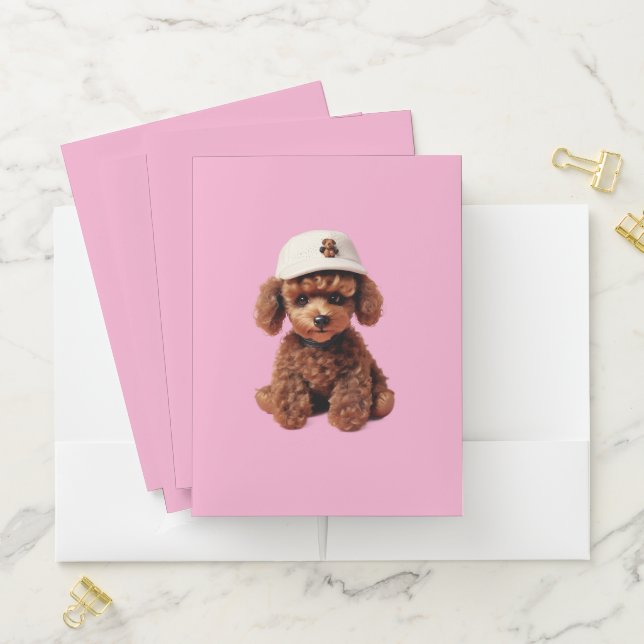 Tea Cup Poodle Pocket Folder (In Situ)