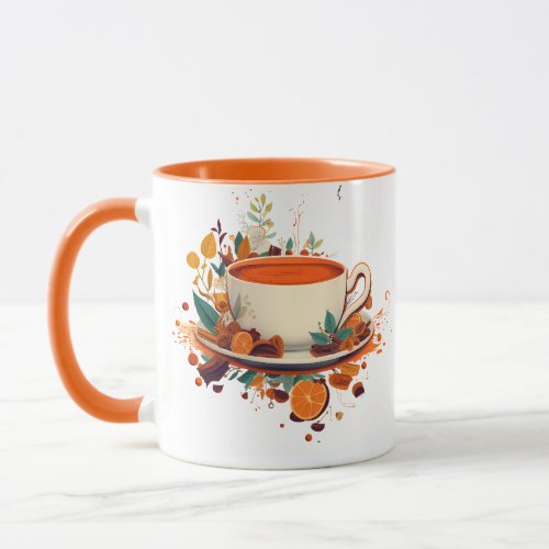 tea cup print MUG