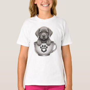 Tea Cup Silver Labrador Retriever Puppy T-Shirt