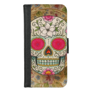 Tea Cup Sugar Skull iPhone 8/7 Wallet Case