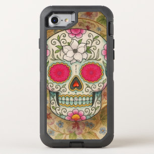 Tea Cup Sugar Skull OtterBox Defender iPhone SE/8/7 Case