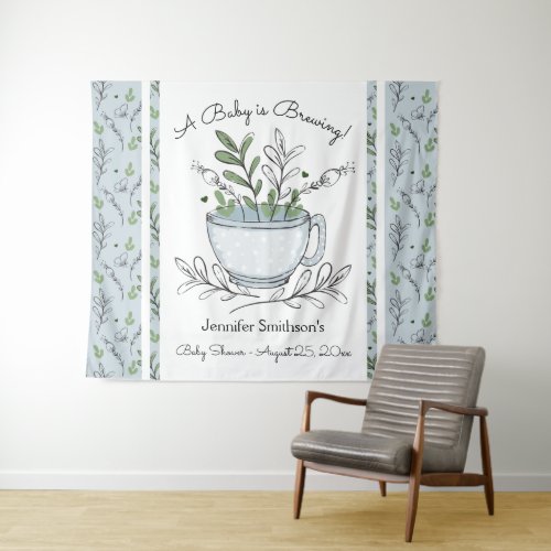 Tea Cup Tea Party Baby Shower Tapestry