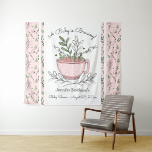 Tea Cup Tea Party Baby Shower Tapestry
