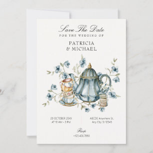Tea cup wedding save the date
