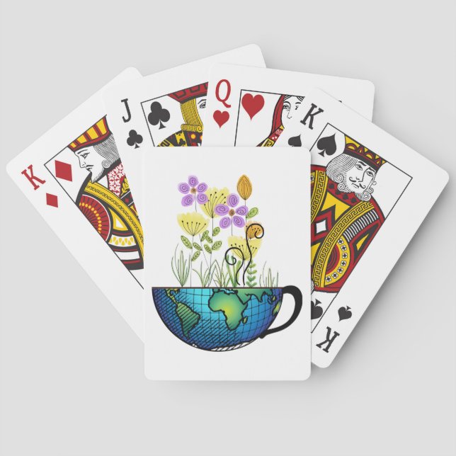 Tea Cup World Poker Cards (Back)