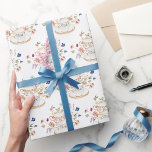 Tea Cup Wrapping Paper<br><div class="desc">Let Your Special Day Blossom with Tea Cup Wrapping Paper! This design features stunning hand-painted watercolor florals in hues of deep purple, dusty blue, and blush pink with sage greenery. Whether you're hosting a garden party or a cozy, intimate gathering, this beautiful wrapping paper design will bring a special touch...</div>