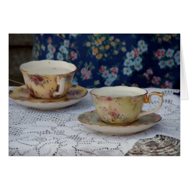 Tea Cups Cards (Front Horizontal)