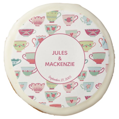 Tea Cups Modern Vintage Favor Sugar Cookie