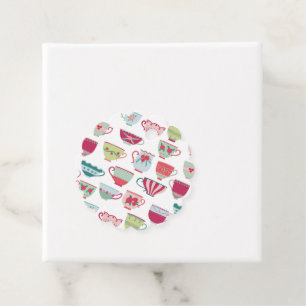 Tea Cups Modern Vintage Favor Tags