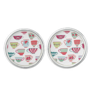Tea Cups Modern Vintage Keepsake Cufflinks