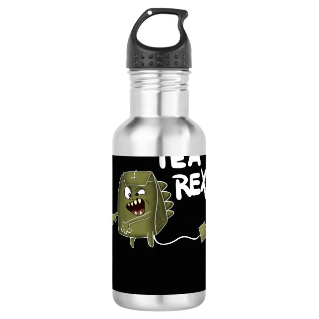 tea dinosaur stainless steel water bottle (Front)