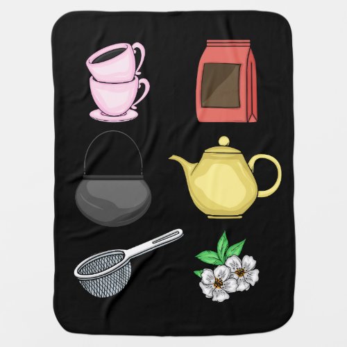 Tea Drinker Gift Women Tea Lover Men Tea Pot Tea Baby Blanket