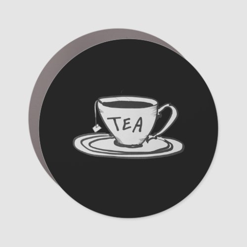 Tea Drinker _ Minimalist Teacup Tea Lover Car Magnet