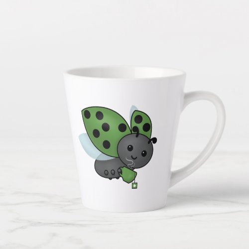 Tea Drinking Ladybug Latte Mug