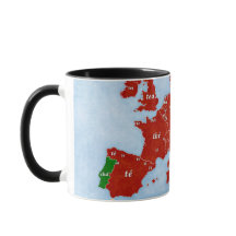 Tea Europe Linguistic Map Mug