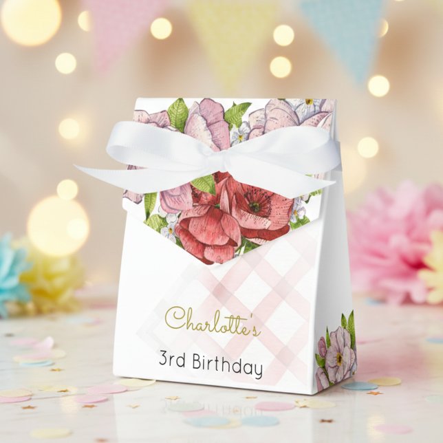 Tea for three, tea flowery birthday favor boxes (Creator Uploaded)