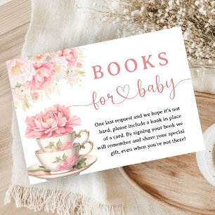 Tea For Two Baby Shower Girl Books For Baby Enclosure Card