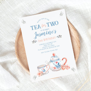 Tea for Two Birthday Invitation