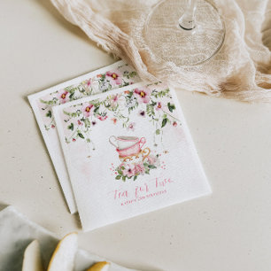 Tea for Two Birthday Napkins   Floral Tea Party