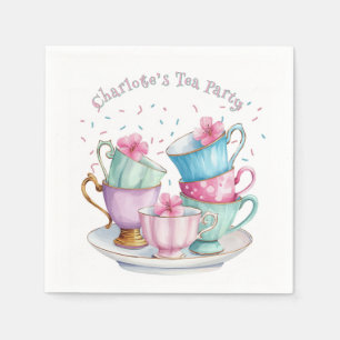 Tea for Two Elegant Girl's Birthday Party Napkins