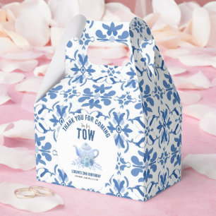 Tea for Two – Floral 2nd Birthday Party Favor Boxes