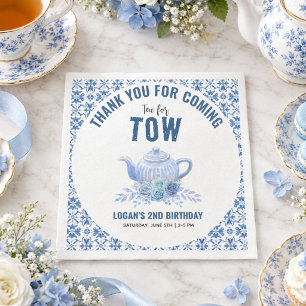 Tea for Two – Floral 2nd Birthday Party Napkins