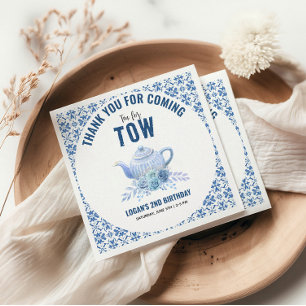 Tea for Two – Floral 2nd Birthday Party Napkins